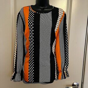Women's Colorful LS Blouse 1XL